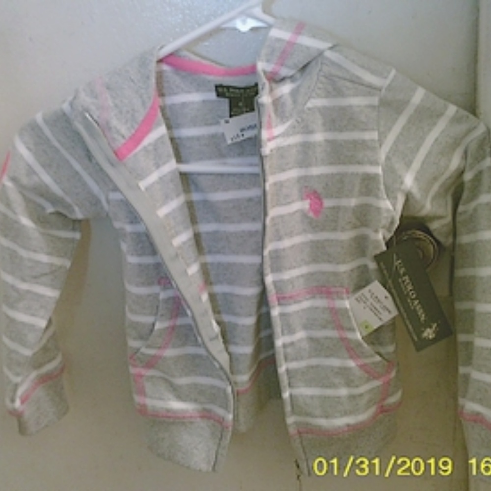 NEW Girls Polo Hoodie Jacket